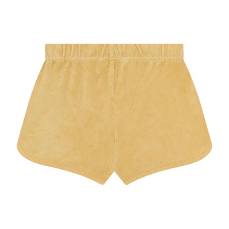 Fear Of God Essentials Drop 2 SS23 Terry Beach Shorts Light Tuscan Retro Letter Tag Women shorts Egg-Yellow FOG-SS23-256