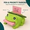Cute Frog Shape Frog Desk Organizer Matte Finish Memo Holder Durable Pen Rest Slot  Desk Decor
