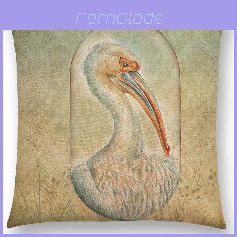 Luxurious Bird Blue Whale Hedgehog Moonlight Owl Bat Bee Octopus Cushion Cover Pillow Case