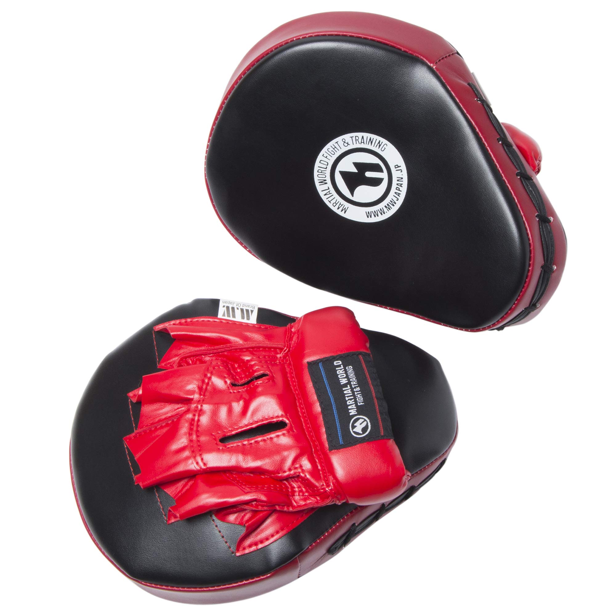 Martial World Punching Mitt SP PM100-RDBK Red/Black, 24cm (height) x 19cm (width) x 4cm (thickness)