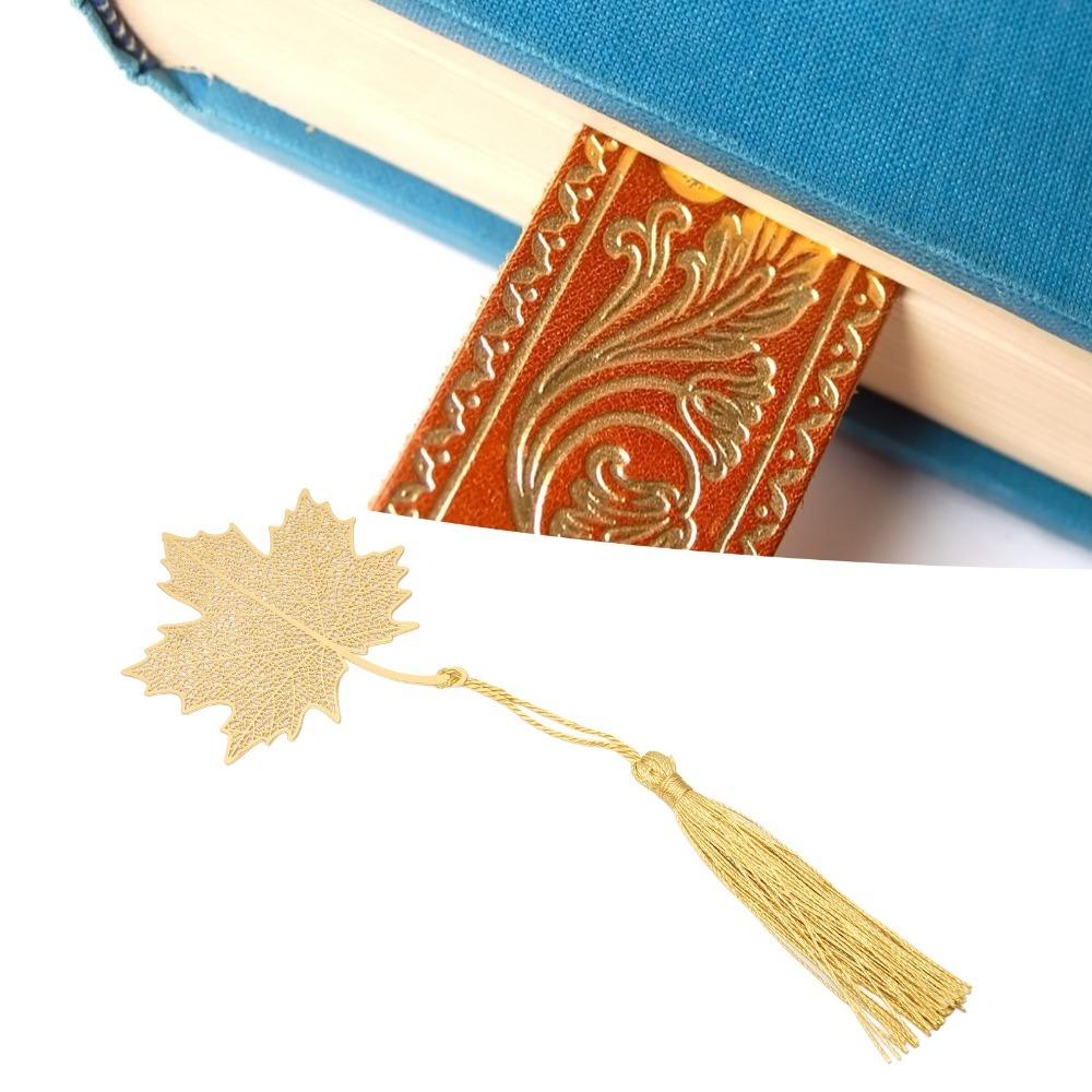 Hollow Design Hollow Vein Bookmark With Tassel Tassel Bookmark Maple Leaf Bookmark For Book Lovers Maple Leaf