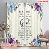 2pcs 2D Flat Printing Drapes Fear Not I Am Your God Polyester Without Electricity 0 Perfect for Indoor Celebrations Studio