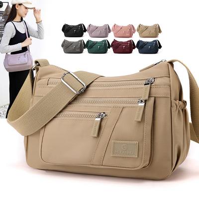 Nova bolsa versátil feminina casual de tecido de nylon impermeável bolsa mensageiro bolsa feminina grande capacidade bolsa de ombro para mãe mulheres