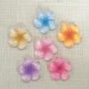 100PCS Five Petal Series Flat Back Frangipani Flowers Resin Cabochons for Hairpin Scrapbooking DIY Home Decor Craft Accessories