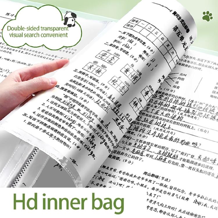 Clear Document Folders with Cartoon Design Lightweight File Storage for Students Teachers Award Certificate Organization