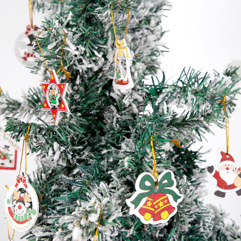 Adorable Wooden Christmas Ornaments Set Featuring Santa And Reindeer In Charming Designs