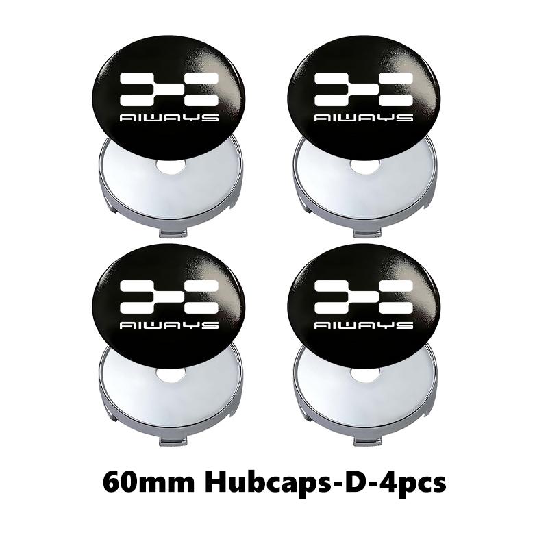 For Aiways 4pcs Car Wheel Center Hub Caps Sticker Auto Emblem Wheel Center Cap U5 PRO SE Bj U6 U7 Ion Nathalie 2020 2021 2022