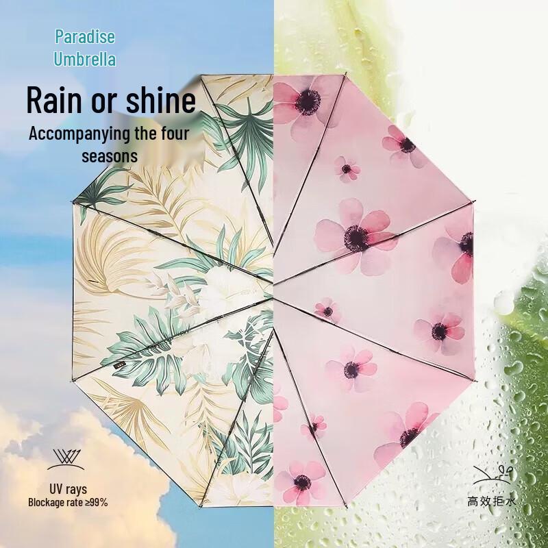 Tiantang 30998 Fresh Style UV Protection Folding Umbrella (Set of 2)