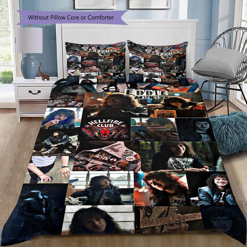 Cartoon Pattern Bedding Quilt Set Quilt Cover Pillowcase Home Decoration Birthday Gift (1 * duvet cover + 2 * pillowcase, without core)
