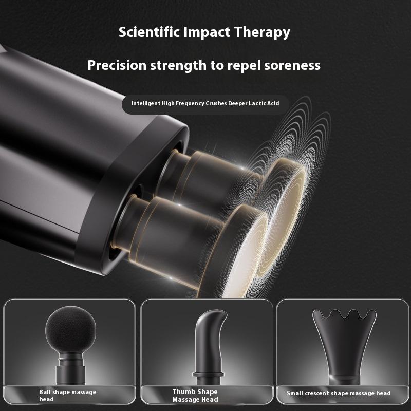 Doppelkopf Handheld Mini Massagepistole mit Tiefengewebeklopfen Muskelmassagepistole Multifunktionale Wiederaufladbare Faszienpistole