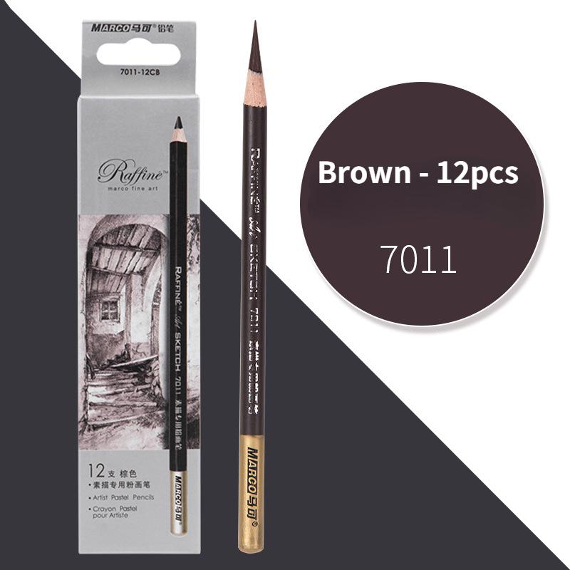 12pcs Pearlescent Platinum Circle Sketch Charcoal Soft Medium Hard Drawing Pencil Combination For Beginners Art Supplies