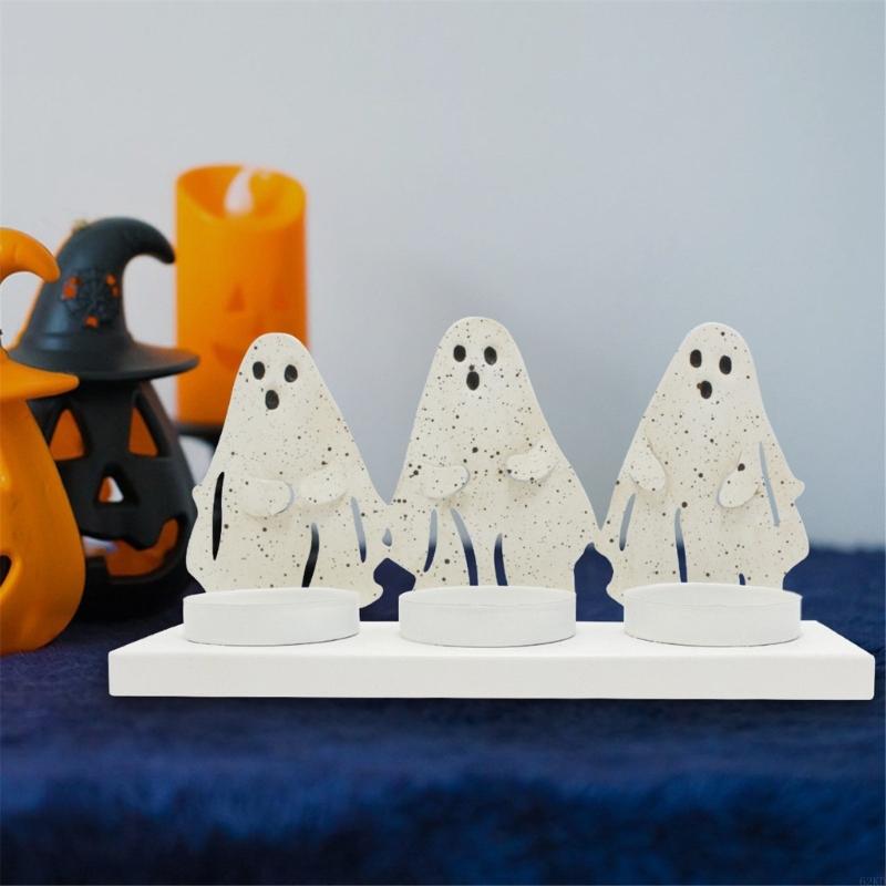 62KD Solid Iron Ghostly Stand Holders for Halloween Themed Celebration