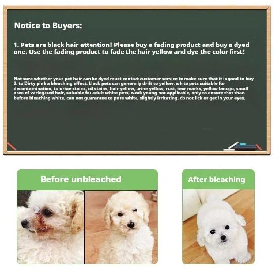 Pet Dye Dyeing Paste Dog Long Lasting Dyeing Paste Poodle Bichon Colored Stain Remover Powder 100ML