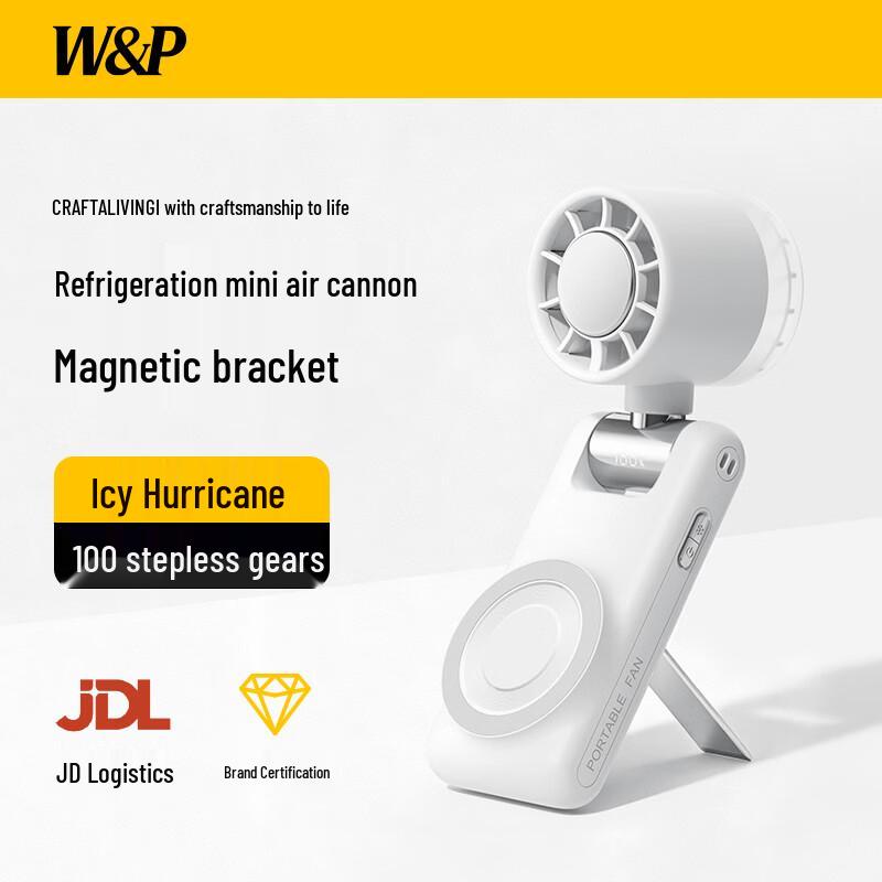 

W&P Portable Magnetic Handheld Fan with Stand Multi-functional Stand, Magnetic