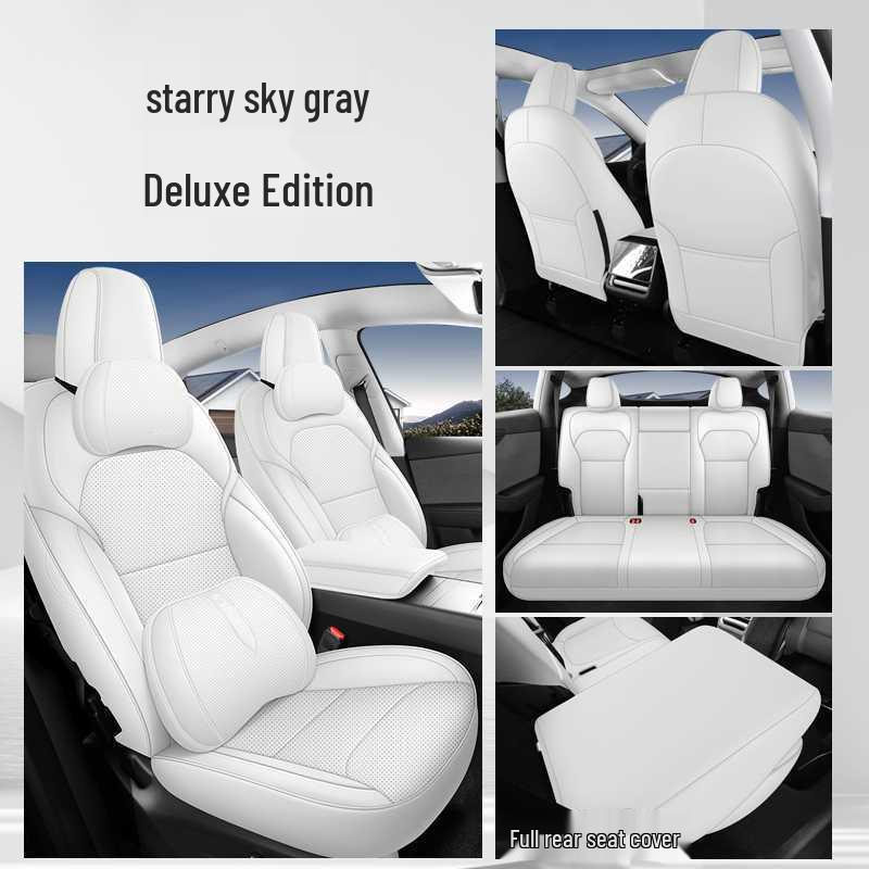 Tesla Model Y All-Season Wear-Resistant Leather Seat Covers & Cushions
