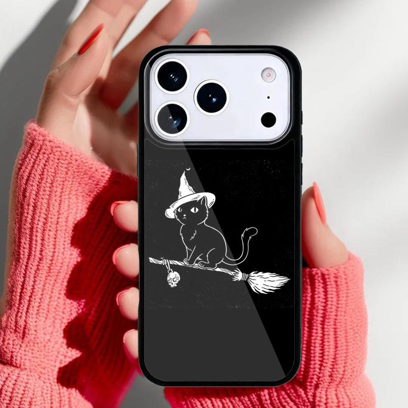 Witchcraft Halloween Cat Dark Witch Phone Case for iPhone 17 Air 16e 15 14 13 Pro Max Back Cover for 12 11 Pro Coque