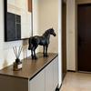 Pferdestatue, 3D-gedruckte realistische Pferdeskulptur, Sammler-Tierskulptur, Feng Shui Ornamente für Heim- und Büro-Schreibtischdekoration