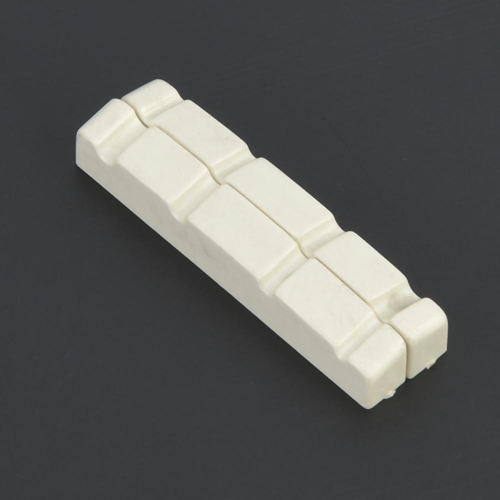2 Pcs Quality Plastic 4 String Bass Guitar Nut Musical Instrument Replacement(44*5.8*8mm)