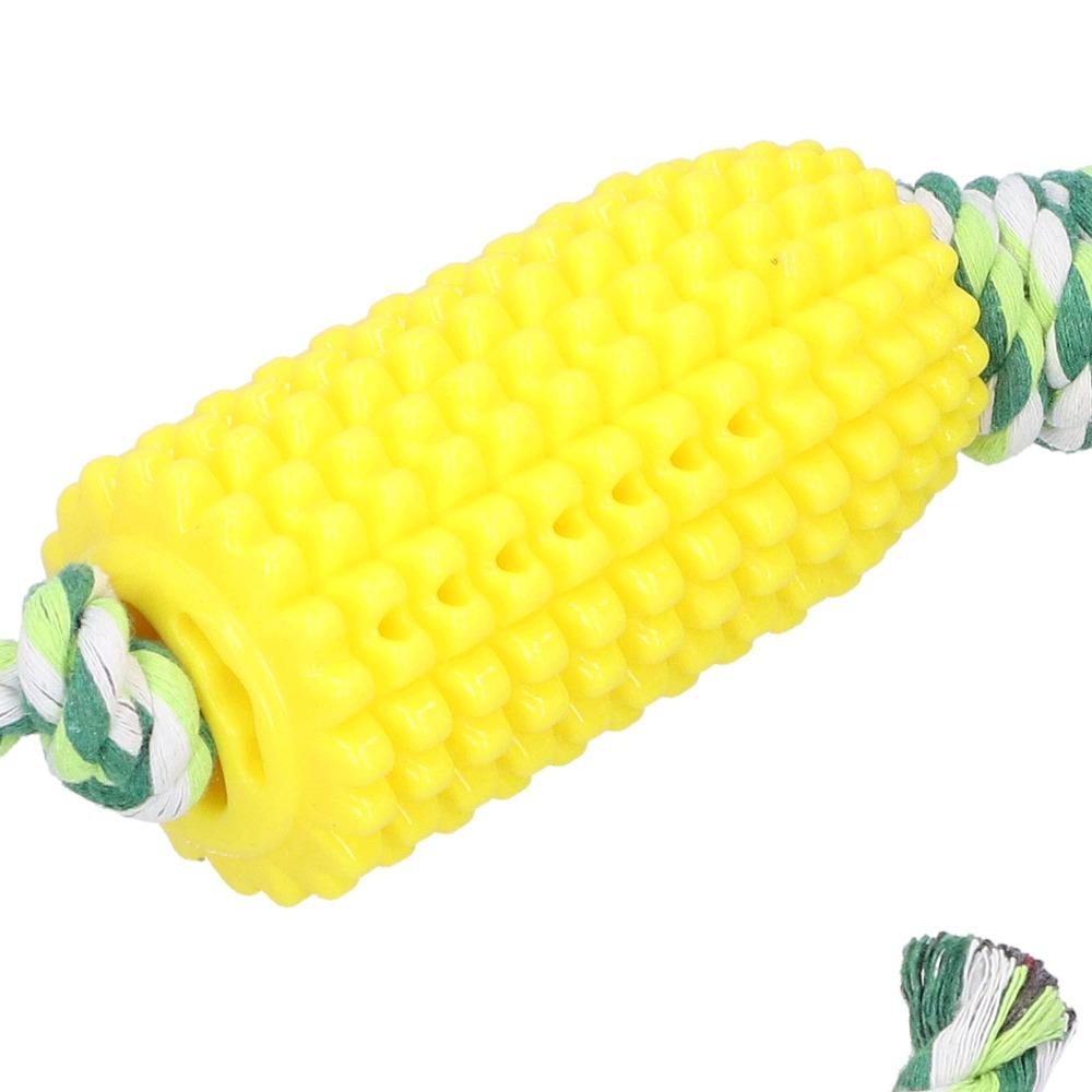 Corn Shaped Corn Dog Toy Leak Food Dog Teeth Cleaning Toy Food Dispensing Dog Toy Puppy Teething