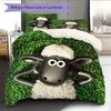 Shaun the Sheep2 Pattern Bedding Quilt Set  Home Decoration  Gift (1 * duvet cover + 2 * pillowcase  without core)
