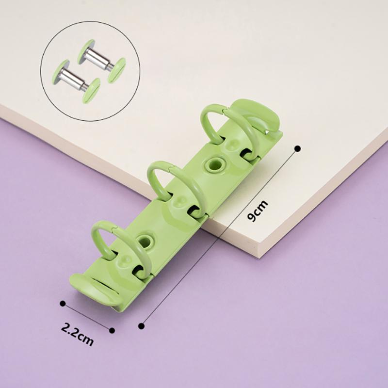 Colorful Metal Spiral Rings 3 Holes Binder Clip For Diary Notebook Planner Binder Clip File Folder as the picture