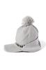 New Balance Golf Women's 2-Way Knit Cap with Brim (Fleece Lining, Removable Visor) / Golf Hat / 012-3287515 020_Gray FR