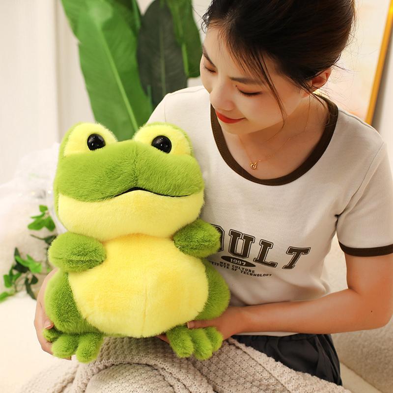 20/30CM Kawaii Cartoon Simulation Anime Frog Stuffed Animal Plush Toy Children's Lovely Frog Handmade Doll Festival Gift