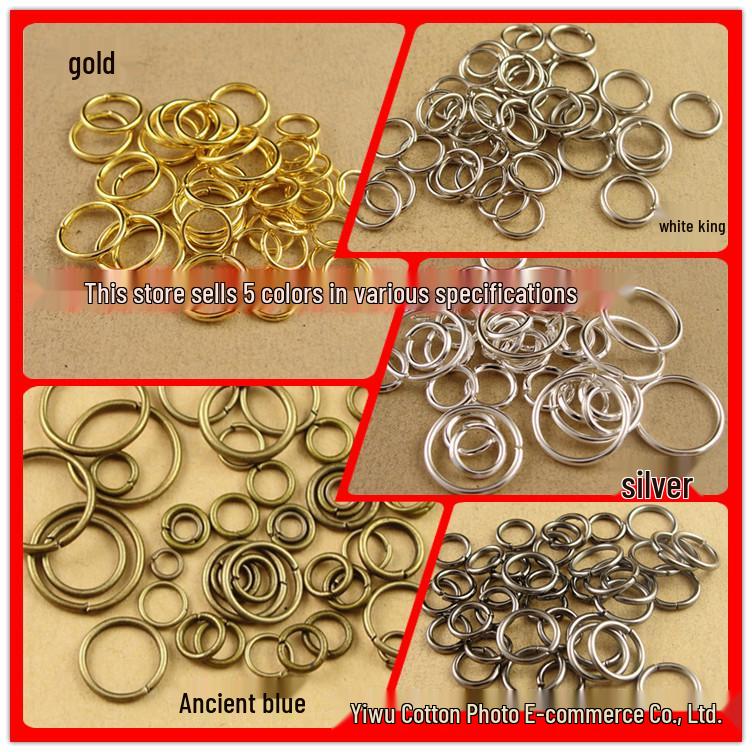 Antiker Bronze Doppel-Ösen Biegering für DIY Schmuckzubehör