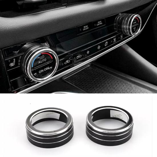 For Nissan Rogue -2025 Air Condition Knob Button Ring Cover Black Decor