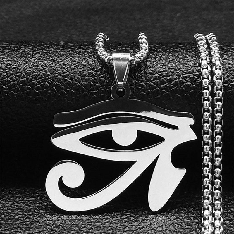 Gothic Ankh Cross Amulet Pendant Egyptian Necklace Women Stainless Steel Symbol of Life Cross Punk Necklaces Jewelry Gift N7078S