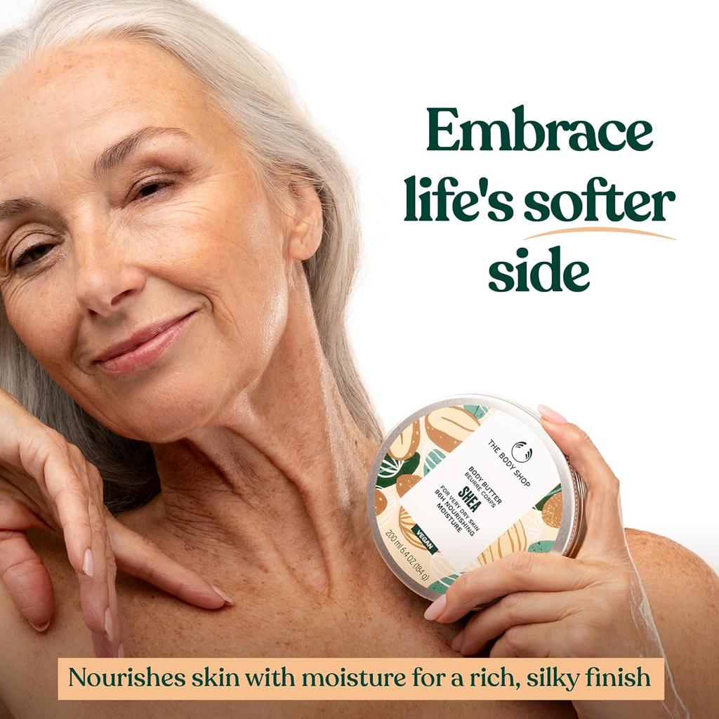 The Body Shop Shea Body Butter 200 Ml Deep Nourishing Moisturizer For Very Dry Skin Long Lasting Moisture Vegan