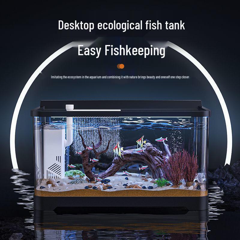 Transparent Plastic Goldfish Aquarium: Eco-Friendly Small/Medium Fish Tank for Living Room or Balcony Landscaping
