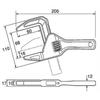 TOP Industrial Short Trap Vertical Aluminum Motor Jaw Opening for Water Taps and Plated Packaging (TOP) Wrench, Type, Wrench, 16-68mm, Pipes,