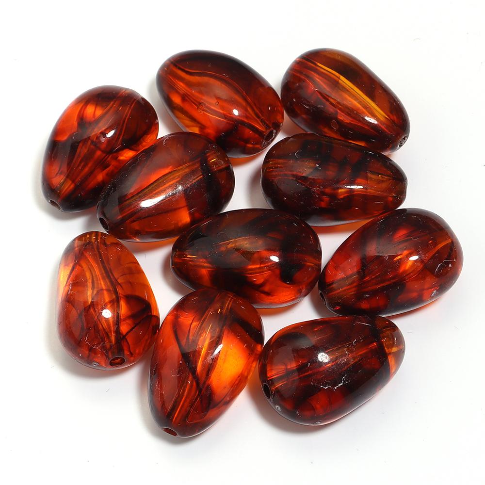 10pcs 29x20mm Irregular Acrylic Beads Colorful Oval Cloud Beads Loose Beads For DIY Jewelry Making Bracelet Necklace Accessories