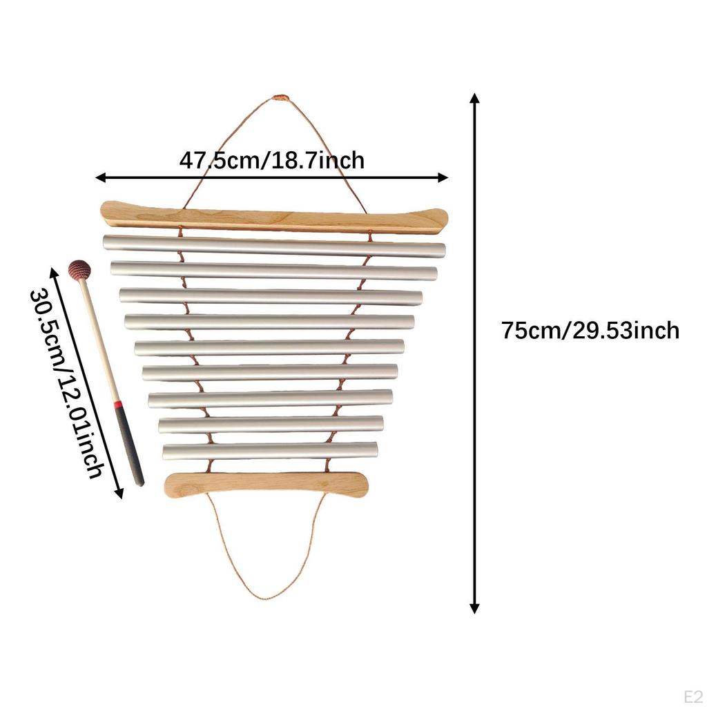 Rhythm Wind Chimes with Stick Sturdy Portable Energy Chime Percussion Instrument for Classroom