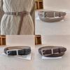 Fashionable Twolayer Leather Waist Belt For Women With Durable Alloy Buckle For Daily Use