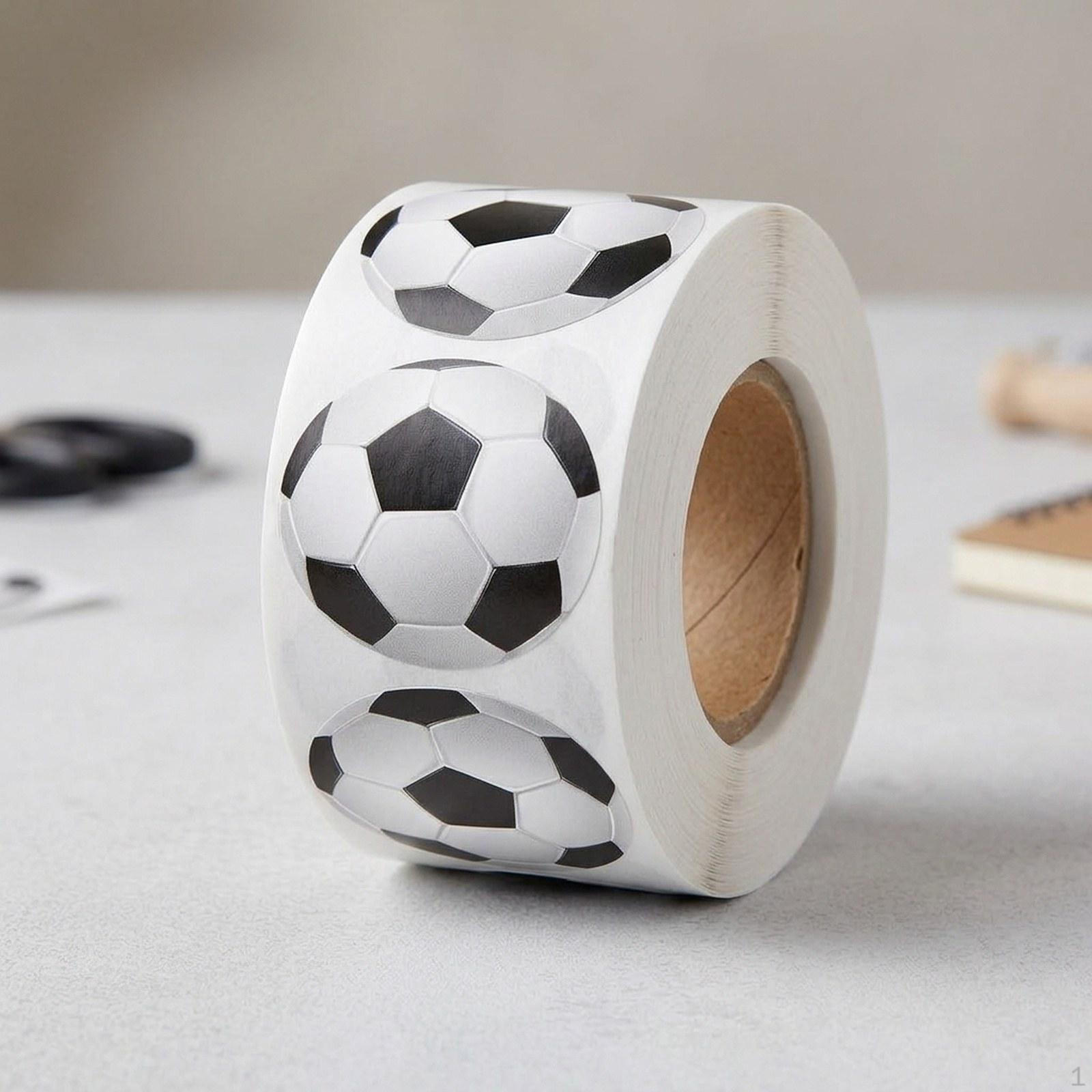 

500 Pieces Football Stickers Roll for Kids Teens Gift Sports Ball Sticker Labels