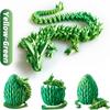 Egg and Figurine Set Handcrafted Collectible with Unique Color Shifting Scales