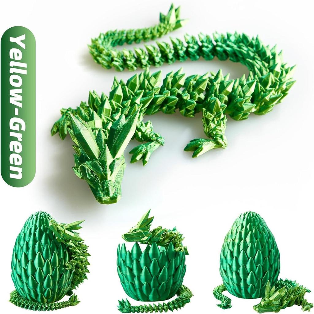 Egg and Figurine Set Handcrafted Collectible with Unique Color Shifting Scales