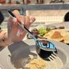 Stainless Steel Salad Spoon Creative Shovel Spoon Fork Pasta Coffee Fork Dessert Cake Fork Watermelon Fruit Spoon