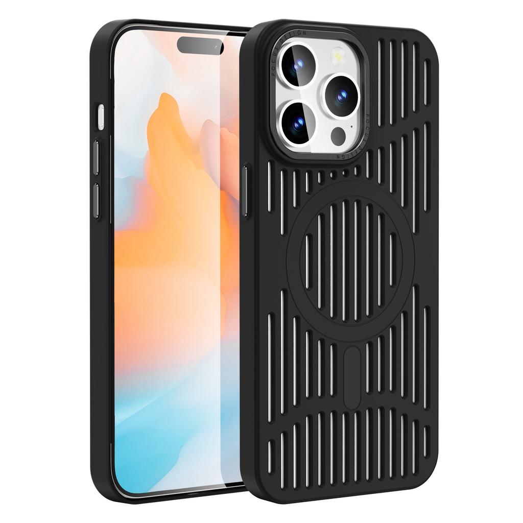 Magnetic Cooling Phone Case For iPhone 16 Pro Max 15 Pro 14 Plus 13 12 Anti-drop Magesafe Wireless Charging Silicone Phone Cover
