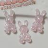 10 st Glittrig Akryl Kaninberlock Mini Påsk Sittande Kanin Dekoration 3D Djurfigur DIY Hantverk Handgjorda Projekt Material Tillbehör