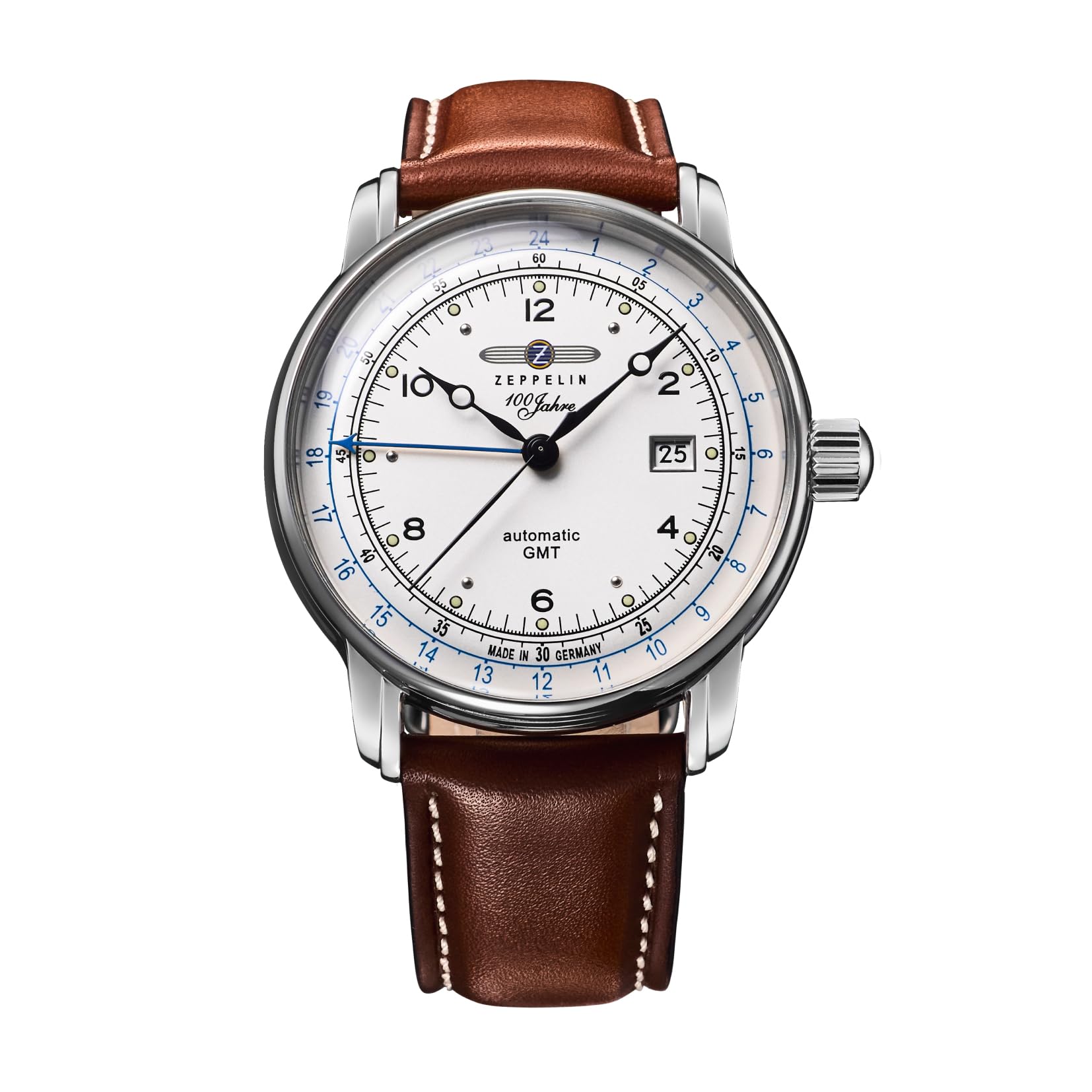 

Wristwatch ZEPPELIN 100th Anniversary Series Brown [Zeppelin] 8666-1 Men s [Used] слонова кістка