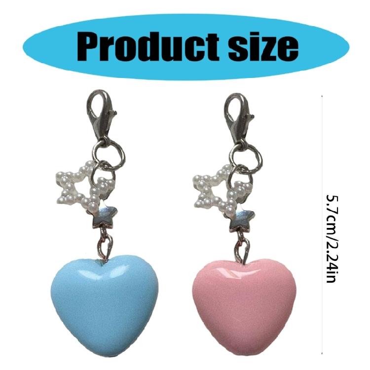 Star Camera Keychain Attachment Unique Heart Keychain Stylish Key Adornment Alloy Texture Fashion Phone Charm for Key