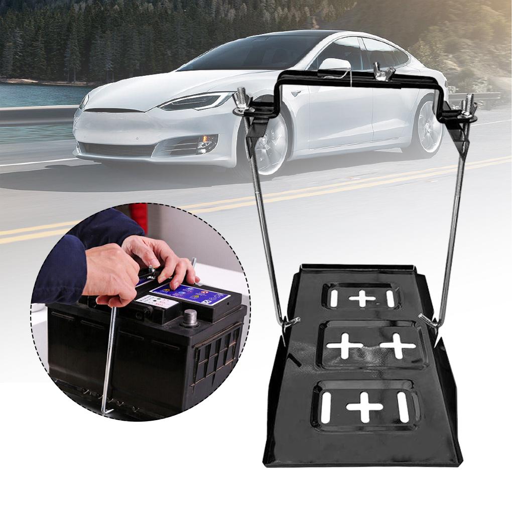 ABS Metal Auto Battery Tray With Groove Long Service Life Adjustable Battery Tray Portable Good Bearing Capacity
