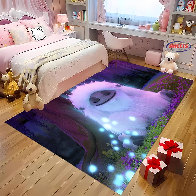 15 Sizes A-Abominable Burnish and Yi Cartoon Print Rug Mat for Living Room Bedroom Game Room Entrance Hall Home Art Decor Rugs