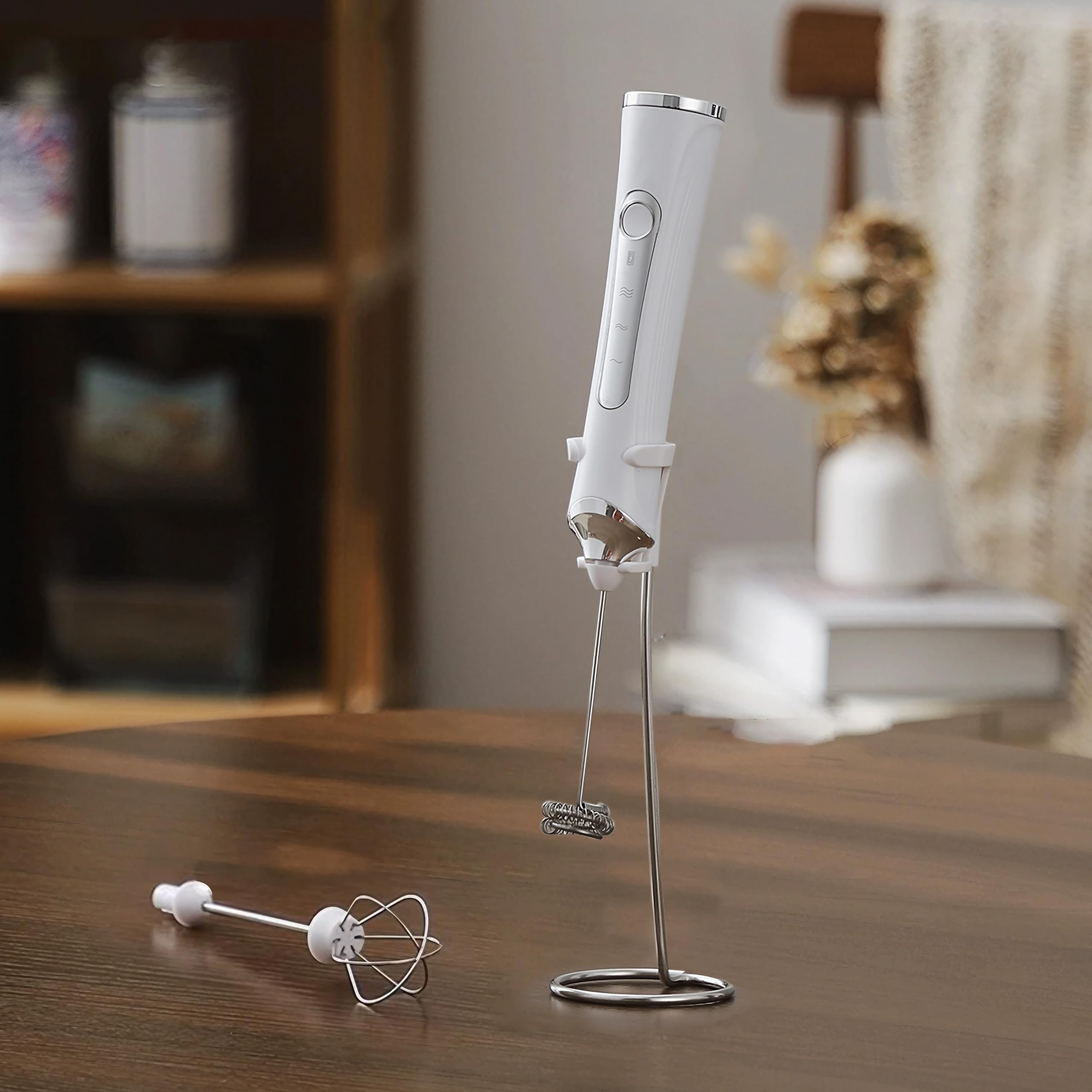 

HUIUH 2025 Model Mini Electric Milk Frother, USB Charging, Dual-Use Frothing and Stirring Function [Copper Core Motor], Quiet, Long-Lasting, 3