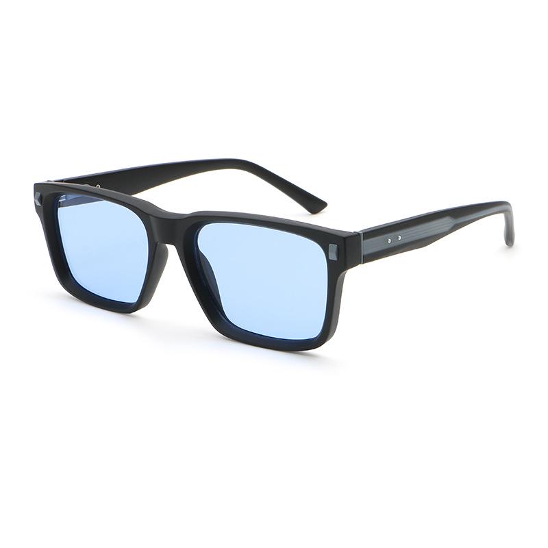 Unisex TR90 Square Sunglasses: Trendy, Face-Slimming, Textured, UV Protection