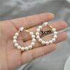 Fashion Exaggerated White Pearl Clip on Earrings Non Pierced for Women Elegant Large Trend Circle Hoop Earrings Party Jewelry