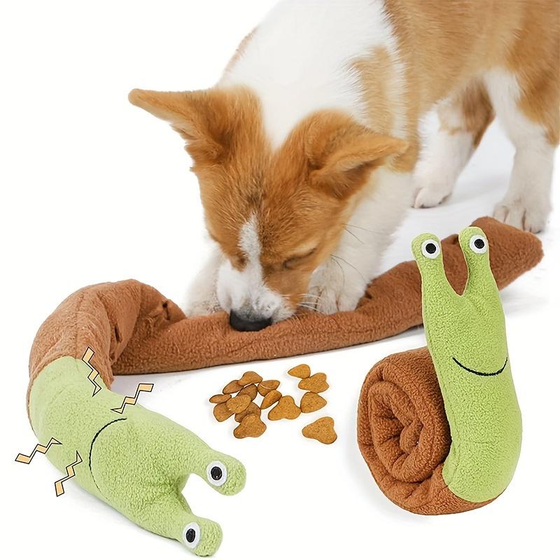 

Plush, Squeaky Interactive Snuffle Snail Dog Toy - Chew-Resistant for All Breeds 1pc